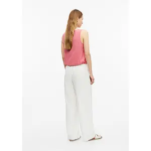 Sleeveless Blouse in Mixed Viscose with All-Over Print and Adjustable Drawstring Round Neck Straight Fit Women s.Oliver image-4