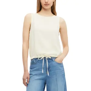 Sleeveless Printed All-Over Viscose Blend Blouse with Drawstring for Women s.Oliver image-6