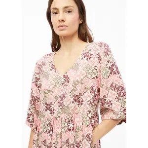 Robe en V-Ausschnitt mit Rüschendetails, lässige Passform für Damen s.Oliver image-3