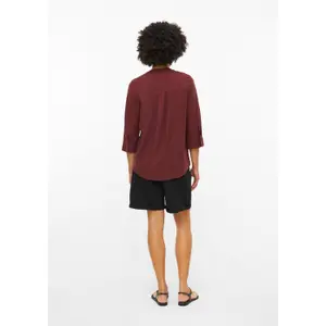 Fließende Bluse aus Leinenmix mit 3/4-Ärmeln und Ganzflächenmuster Damenmarke s.Oliver image-4