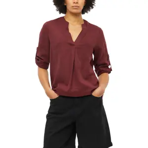Fließende Bluse aus Leinenmix mit 3/4-Ärmeln und Ganzflächenmuster Damenmarke s.Oliver image-6