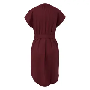 Ärmelloses Jersey-Kleid aus gemischtem Leinen mit Allover-Print und Raffung für Damen s.Oliver image-1