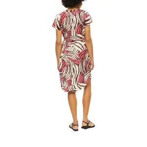 Ärmelloses Jersey-Kleid aus gemischtem Leinen mit Allover-Print und Raffung für Damen s.Oliver image-3