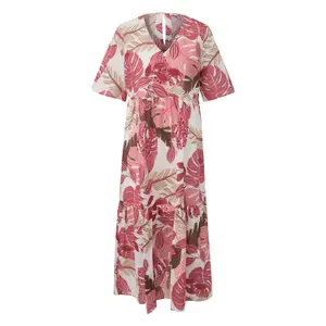 Damen Lange Fließende Kleid mit Allover-Druck s.Oliver image-0