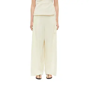 Hose aus Leinenmix mit elastischem Bund Hohe Taille Weite Beine Damen s.Oliver image-2
