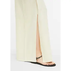 Hose aus Leinenmix mit elastischem Bund Hohe Taille Weite Beine Damen s.Oliver image-3