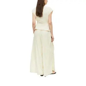 Hose aus Leinenmix mit elastischem Bund Hohe Taille Weite Beine Damen s.Oliver image-5