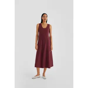 Damen Leinen-Mischung Midi Kleid mit Seitentaschen s.Oliver image-2