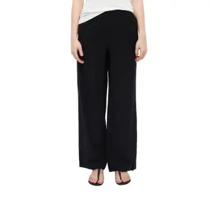 Strukturierte weit geschnittene Hose mit elastischem Bund und Seitentaschen für Frauen s.Oliver image-2