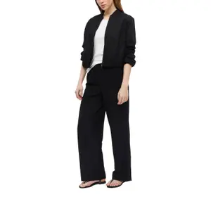 Strukturierte weit geschnittene Hose mit elastischem Bund und Seitentaschen für Frauen s.Oliver image-6