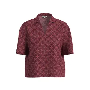 Women's V-Neck All-Over Printed Fluid Viscose Blouse s.Oliver image-1