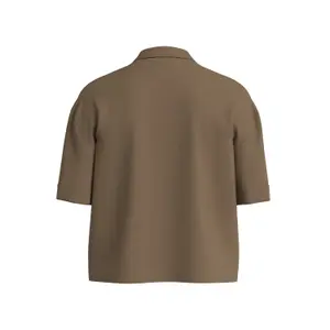Women's V-Neck Fluid Viscose Blouse with Full Print and Shirt Collar Slit s.Oliver image-1