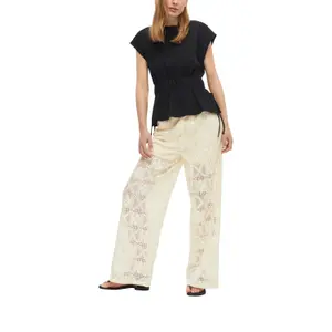 Häkelspitzenhose mit elastischem Bund und weitem Bein für Frauen s.Oliver Airy image-6