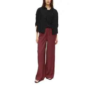 Wide Fit High Waist Casual Trousers Viscose Blend Women's s.Oliver image-6