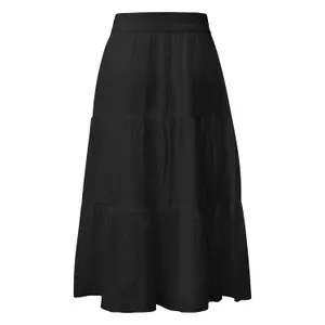 Strukturierter Midirock mit Rüschen und Seitentaschen für Damen s.Oliver image-1