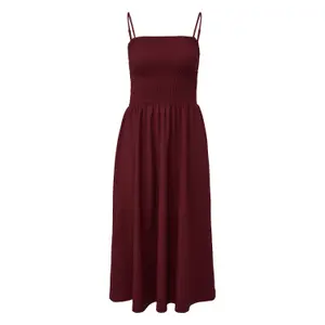 Ropa midi sin mangas de jersey con detalles fruncidos y tirantes finos mujer s.Oliver image-0
