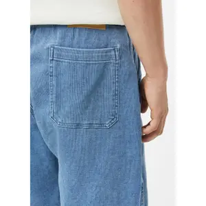 Mid-Rise High-Waisted Straight Leg Denim Shorts with Elasticated Waist s.Oliver Detroit image-3