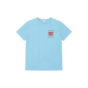 T-shirt med tryk foran og rund hals barn s.Oliver image-0