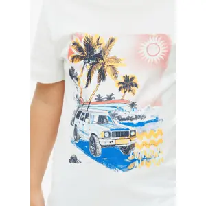 T-shirt med vändbar tryck fram och rundad hals barn s.Oliver image-5