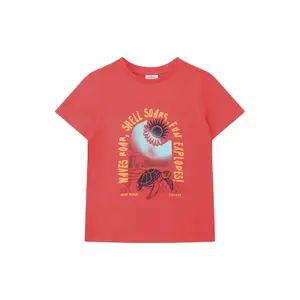 T-shirt med vändbar tryck fram och rundad hals barn s.Oliver image-0