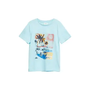 T-shirt med vendbar print foran og rund hals barn s.Oliver image-2
