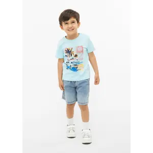T-shirt med vendbar print foran og rund hals barn s.Oliver image-6