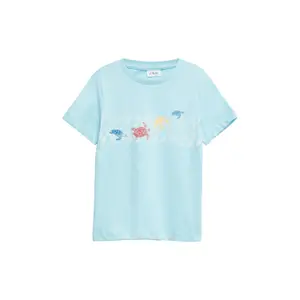 T-shirt med vändbar tryck fram och rundad hals barn s.Oliver image-2