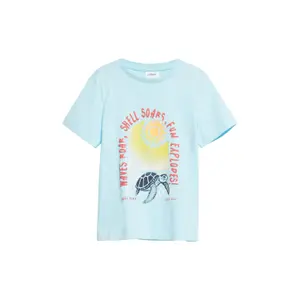 T-shirt med vändbar tryck fram och rundad hals barn s.Oliver image-2