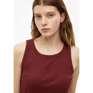 T-shirt με στρογγυλή λαιμόκοψη σε στενή γραμμή pomegranat γυναικείο s.Oliver image-3