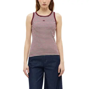 T-shirt με στρογγυλή λαιμόκοψη σε στενή γραμμή pomegranat γυναικείο s.Oliver image-2