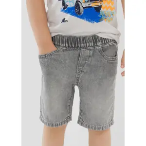 High-Waisted Wide-Leg Denim Pull-On Bermuda Shorts for Children s.Oliver image-3
