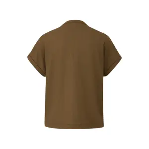 T-shirt structuré à col V coupe décontractée col rond encolure ample femme s.Oliver image-1
