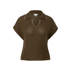 Structured Knit V-Neck Pull Over with Wide Sleeves for Women s.Oliver image-0