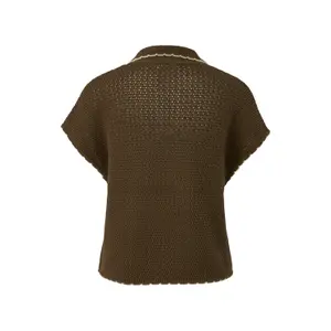 Structured Knit V-Neck Pull Over with Wide Sleeves for Women s.Oliver image-1