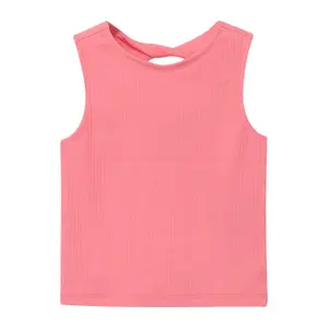 T-shirt sans manches en côtes avec cut-out et détail nœud fille s.Oliver image-0