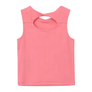 T-shirt sans manches en côtes avec cut-out et détail nœud fille s.Oliver image-1