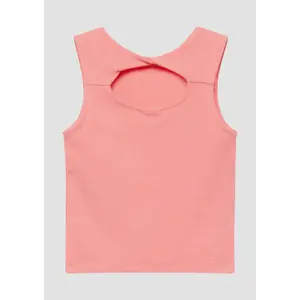 T-shirt sans manches en côtes avec cut-out et détail nœud fille s.Oliver image-3