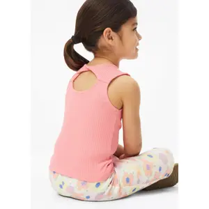 T-shirt sans manches en côtes avec cut-out et détail nœud fille s.Oliver image-5