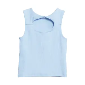 T-shirt sans manches en côtes avec cut-out et détail nœud fille s.Oliver image-4