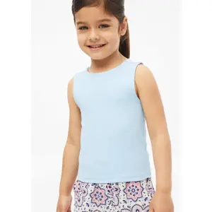 T-shirt sans manches en côtes avec cut-out et détail nœud fille s.Oliver image-5