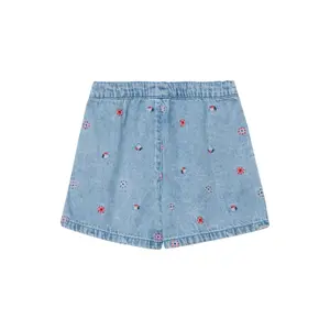 Loose Fit High Rise Denim Shorts Elastic Waist Embroidery Girl s.Oliver image-1