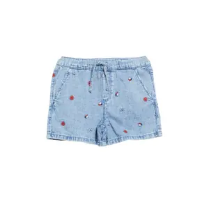 Loose Fit High Rise Denim Shorts Elastic Waist Embroidery Girl s.Oliver image-2
