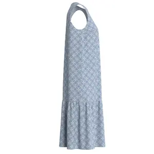 Robe sem mangas em viscose estampada e franzida senhora s.Oliver image-3