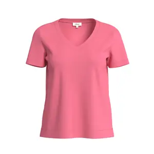 Women's Soft Cotton V-Neck T-Shirt with Side Slit s.Oliver image-1