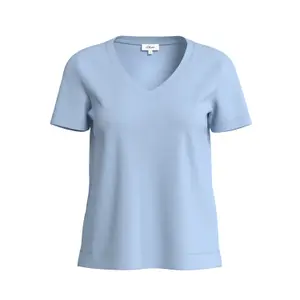 Women's Soft Cotton V-Neck T-Shirt with Side Slit s.Oliver image-1