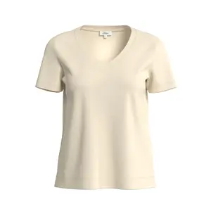 Women's Soft Cotton V-Neck T-Shirt with Side Slit s.Oliver image-6
