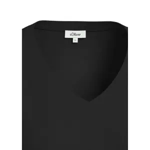 Women's Soft Cotton V-Neck T-Shirt with Side Slit s.Oliver image-4