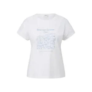T-shirt sans manches en jersey de coton avec imprimé sur le devant col rond coupe ample femme s.Oliver image-1
