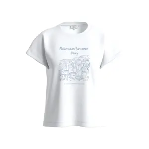 T-shirt sans manches en jersey de coton avec imprimé sur le devant col rond coupe ample femme s.Oliver image-6