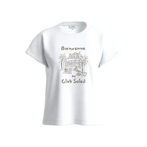 T-shirt sans manches en jersey de coton avec imprimé sur le devant col rond coupe ample femme s.Oliver image-5
